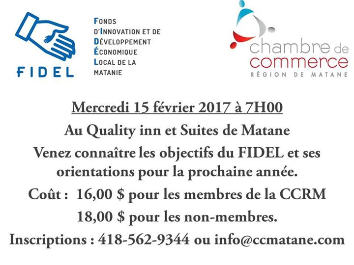 Prochain déjeuner : Mercredi 15 février à 7H00.