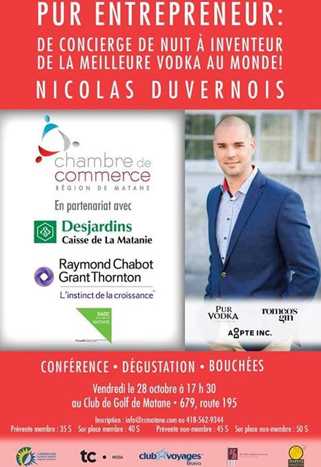 Vous avez jusqu&rsquo;à jeudi 16h00 pour acheter vos billets pour la soirée-conférence…