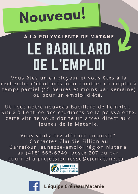 Nouveau service pour les employeurs qui offrent des emplois étudiants,Employeurs…