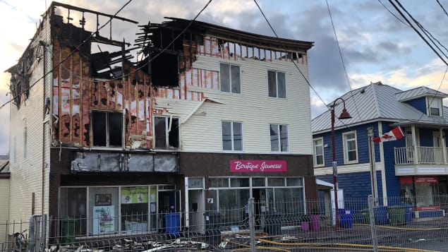 Incendie majeur au centre-ville de Matane