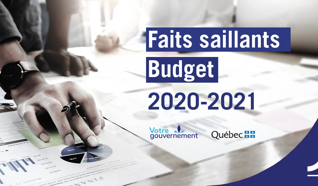 Faits saillants du budget provincial 2020-2021