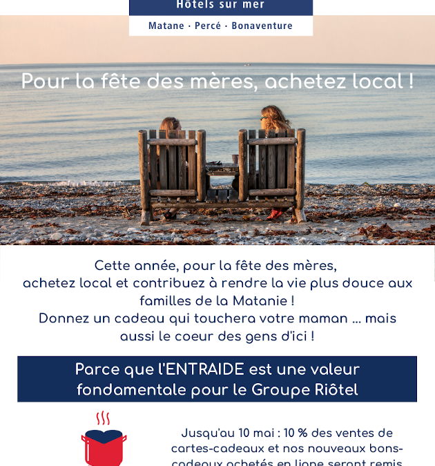 Le Groupe Riôtel/Riotel Hospitality Group Matane lance une campagne pour la fête…