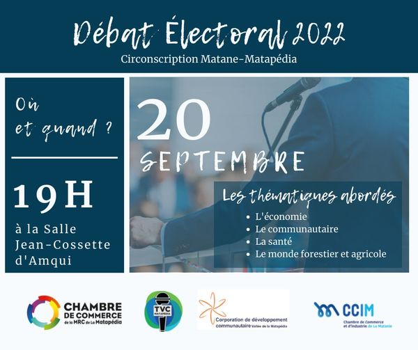 C’est ce mardi que se tient le tout dernier débat entre les candidats du comté…